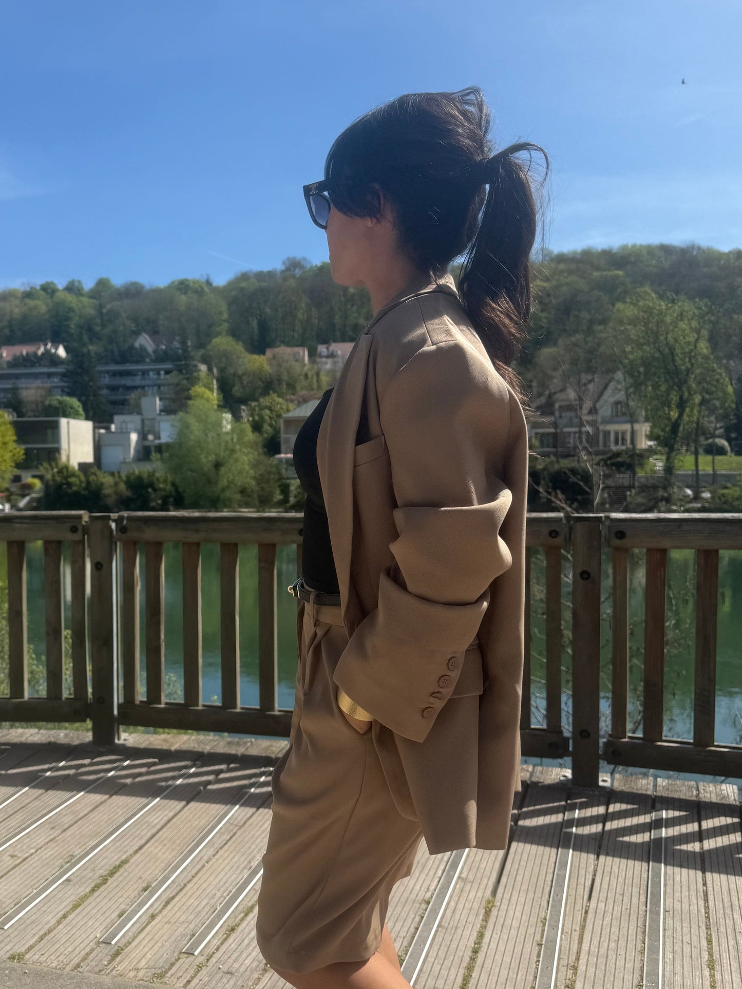 Ensemble blazer et bermuda