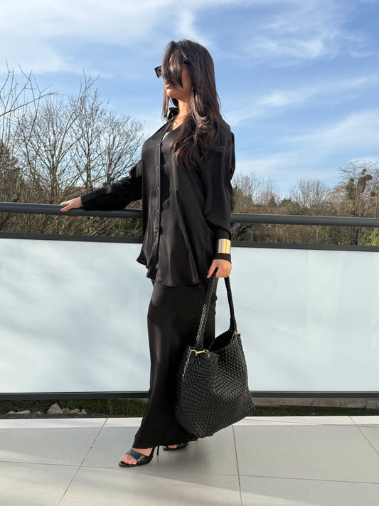 Chemise longue et pantalon fluide-Ines