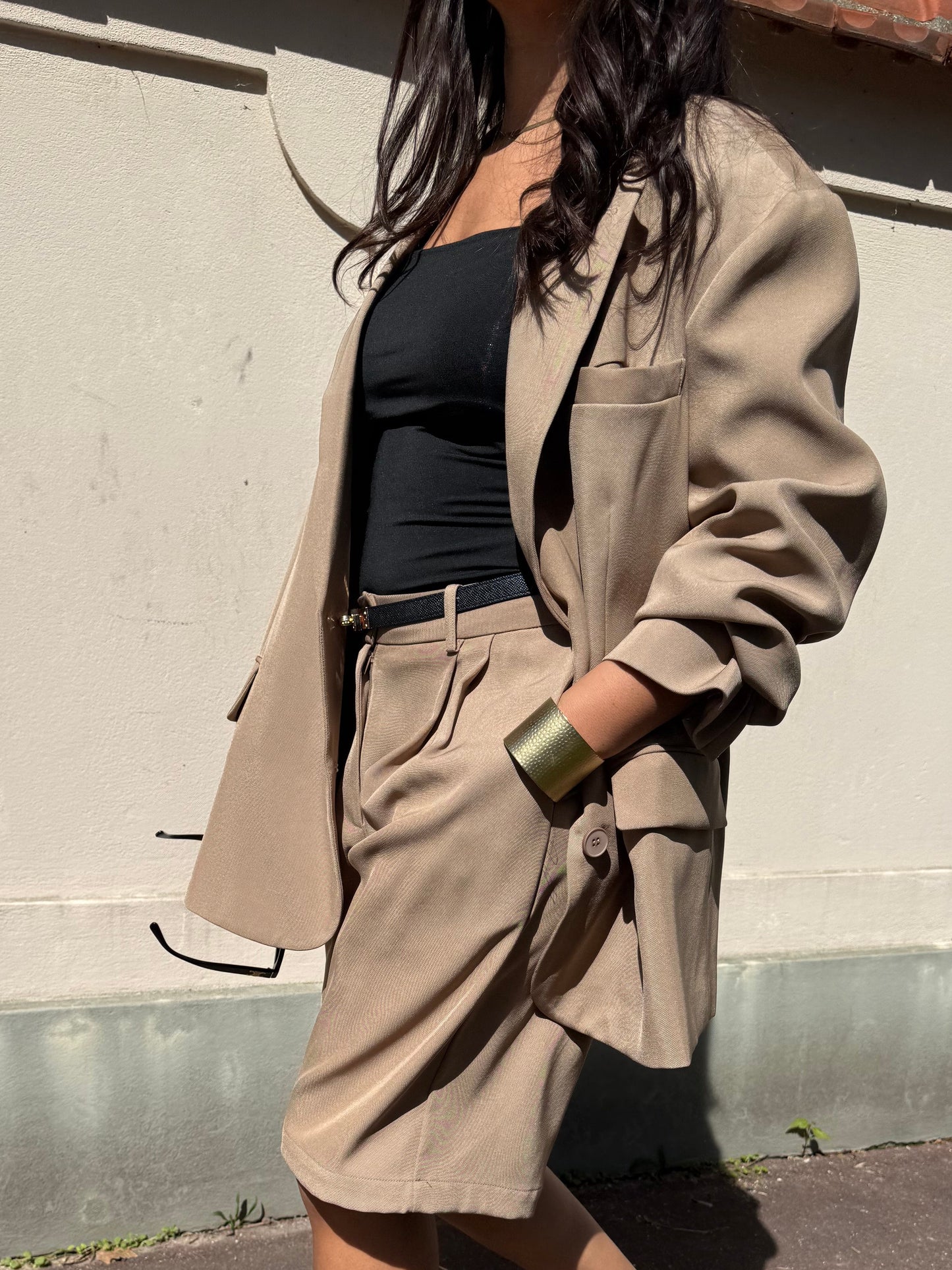 Ensemble blazer et bermuda